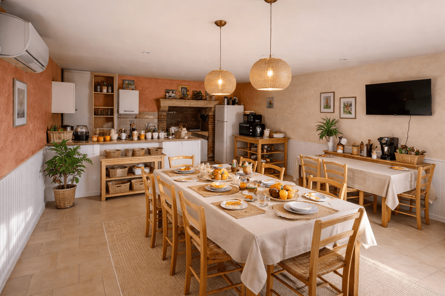 Salle à manger conviviale du Centre HUT